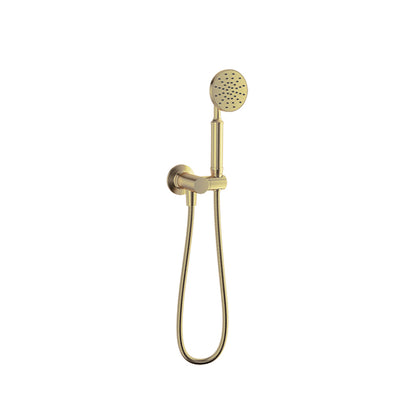 Baril 1-spray anti-limestone hand shower on wall-mounted supply elbow
