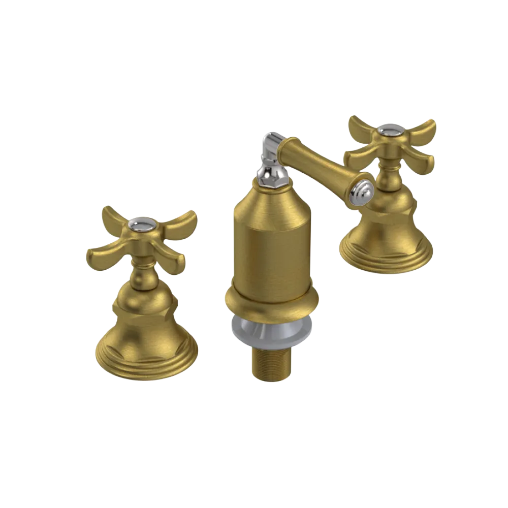Rubinet Bidet Fitting with Spray, Diverter, and Vacum Breaker (Less Drain) Antique Brass Matt