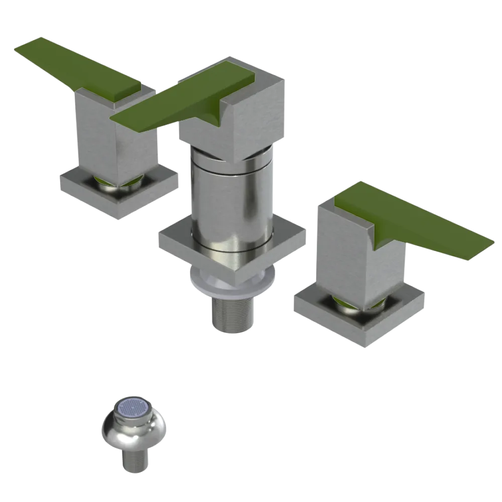 Rubinet Bidet Fitting with Spray, Diverter, and Vacuum Breaker (less drain) Satin Nickel