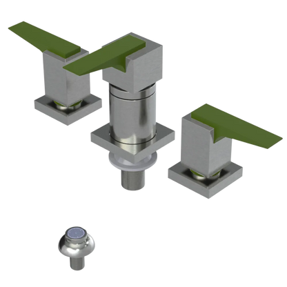 Rubinet Bidet Fitting with Spray, Diverter, and Vacuum Breaker (less drain) Satin Nickel