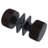 Rubinet Shower Door Knob (set) Matt Black
