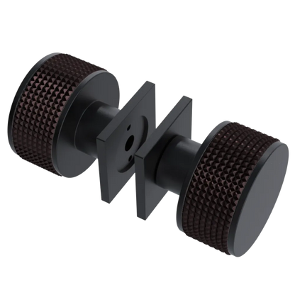 Rubinet Shower Door Knob (set) Matt Black