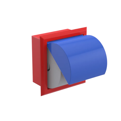 Rubinet RECESSED TOILET PAPER HOLDER Red