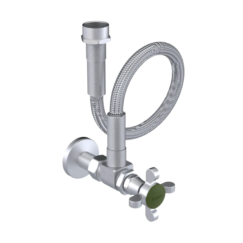 Rubinet Exposed Supply Kit (classic) x2 Satin Chrome