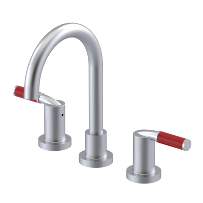 Rubinet Widespread Lav set (less drain) Satin Chrome
