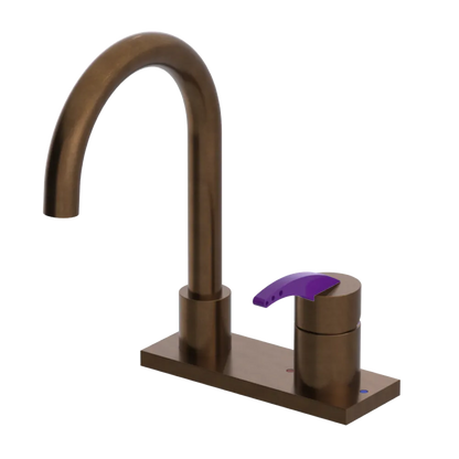 Rubinet 4" Centre Single Control Lav. Set. (less drain) Tuscan Brass