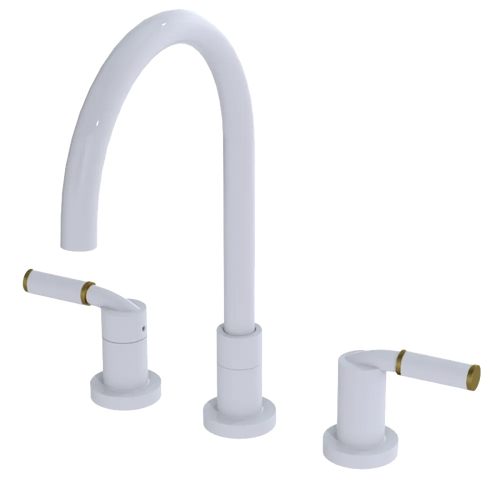 Rubinet Widespread Kitchen Set White