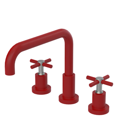 Rubinet Widespread Kitchen Set Maroon