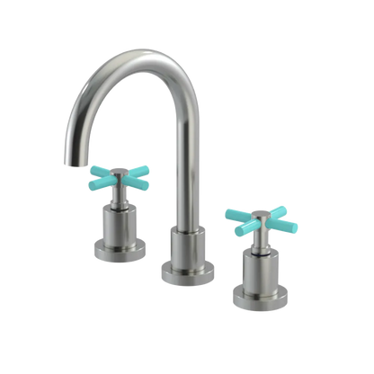 Rubinet Widespread Lav. Set. (less drain) Satin Nickel