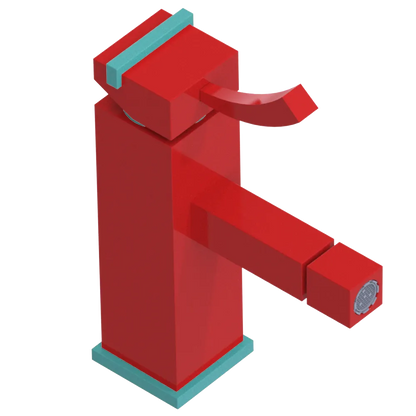 Rubinet Single Control Bidet Fitting (less drain) Red