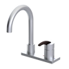 Rubinet 4" Centre Single Control Lav. Set. (less drain) Satin Chrome
