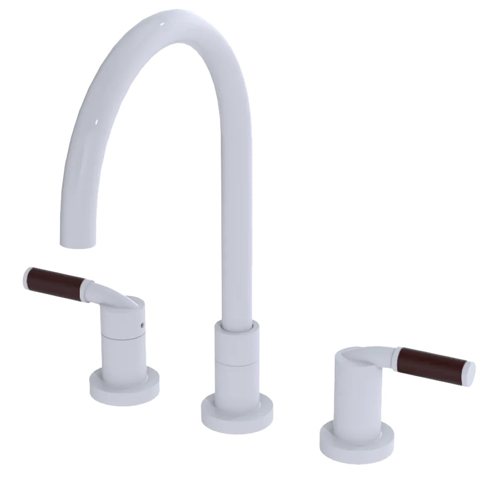 Rubinet Widespread Kitchen Set White