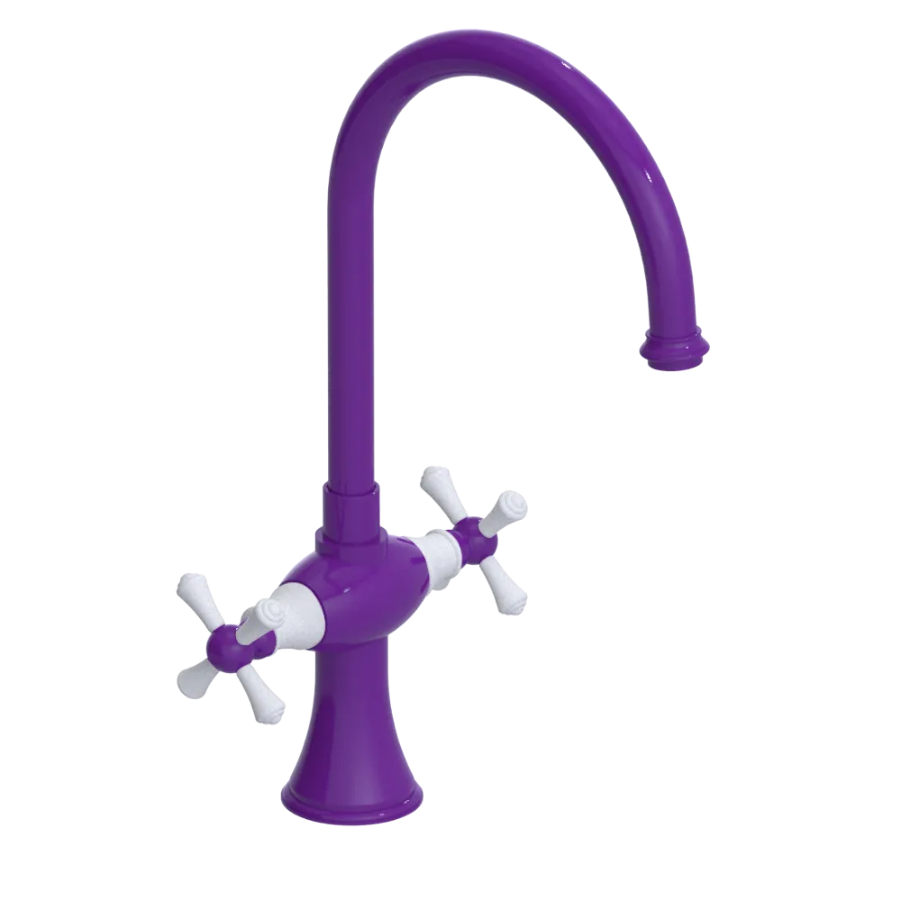 Rubinet Two Handle Single Hole Kitchen Set Purple Haze