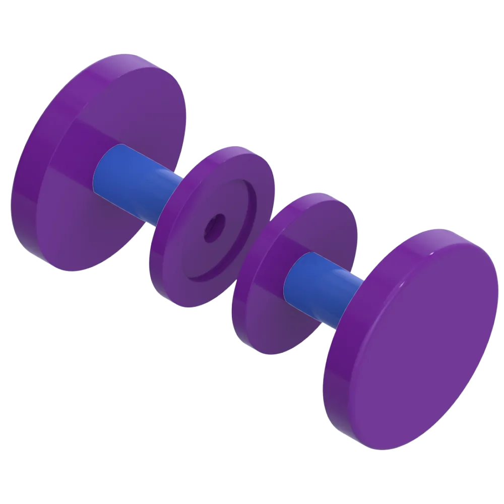 Rubinet Shower Door Knob (set) Purple Haze