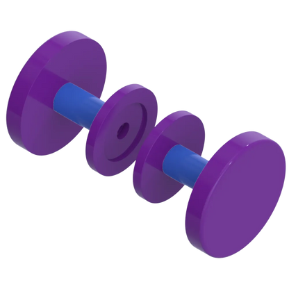 Rubinet Shower Door Knob (set) Purple Haze