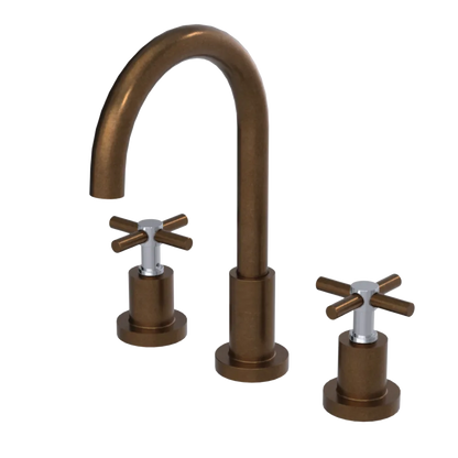 Rubinet Widespread Kitchen Set with LaSalle Spout Tuscan Brass