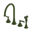 Rubinet Widespread Kitchen Set with Hand Spray Green Envy