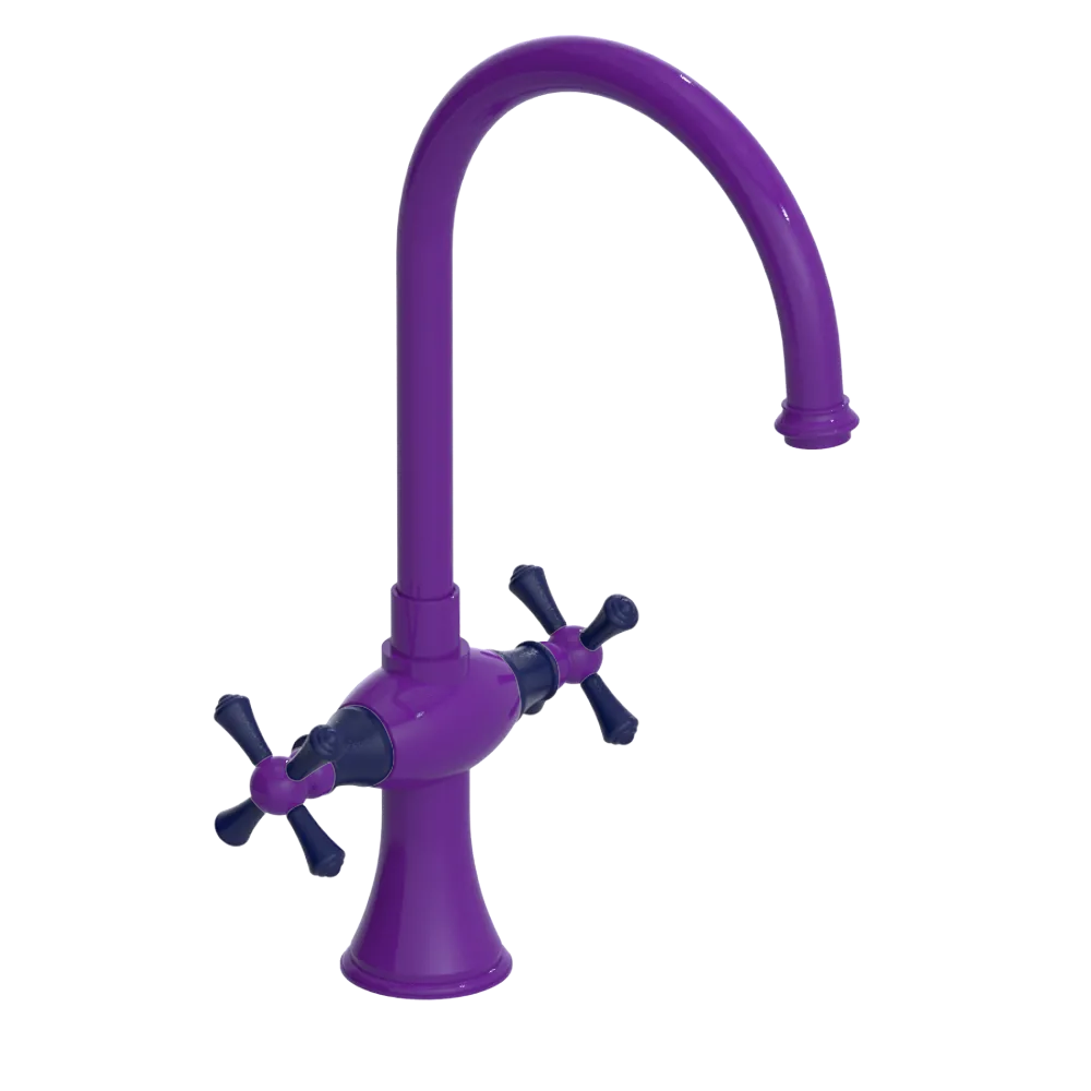 Rubinet Two Handle Single Hole Kitchen Set Purple Haze