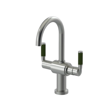 Rubinet Single Hole Dual Handle Lav. Set. (less drain) Satin Nickel
