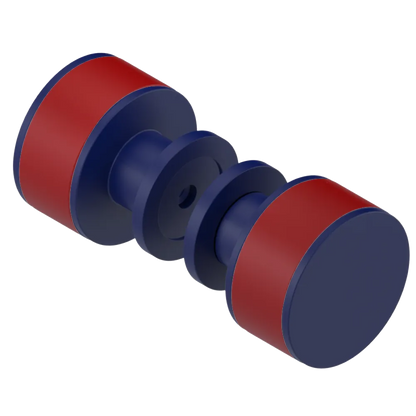 Rubinet Shower Door Knob (set) Midnight Blue