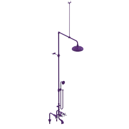 Rubinet Deck Mount Tub & Shower with Hand Held Shower Purple Haze