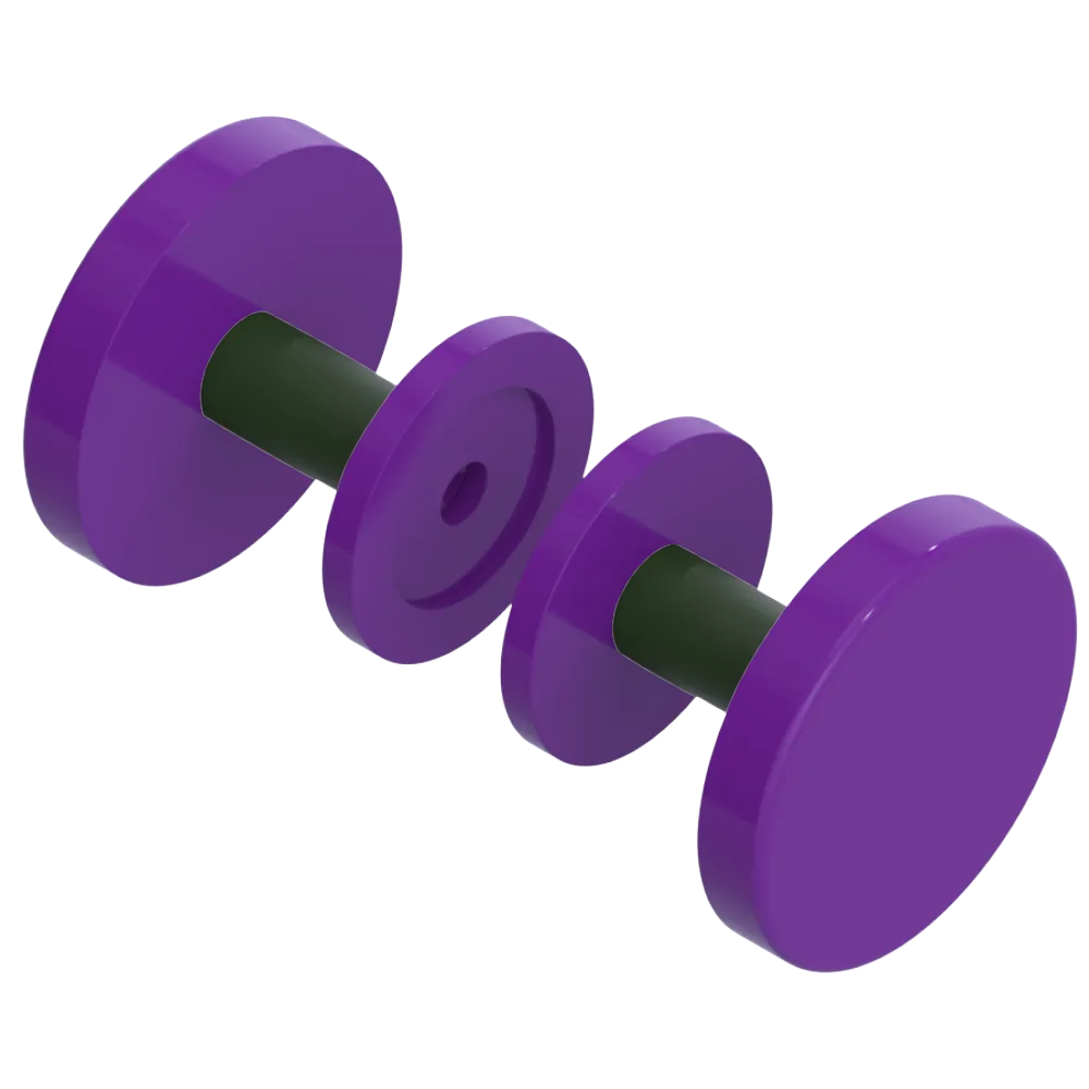 Rubinet Shower Door Knob (set) Purple Haze
