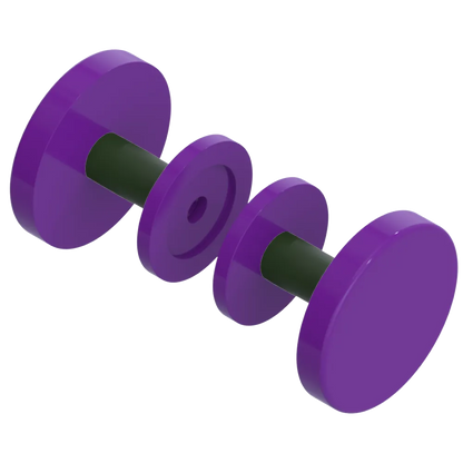 Rubinet Shower Door Knob (set) Purple Haze