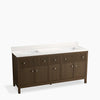 Kohler Malin By Studio Mcgee Cabinet With Sinks And Quartz Top 72-Inch Double-Sink Bathroom Vanity