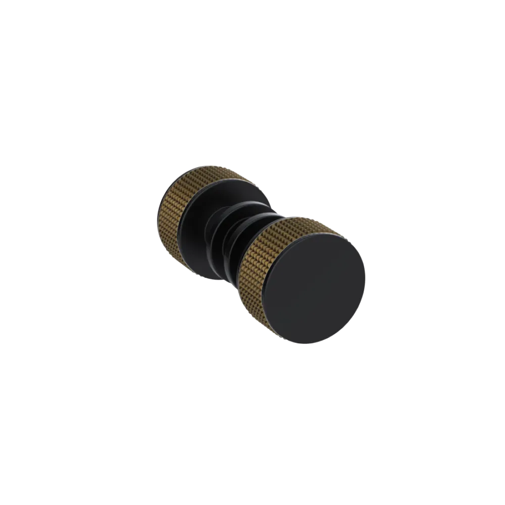 Rubinet Shower Door Knob (set) Matt Black