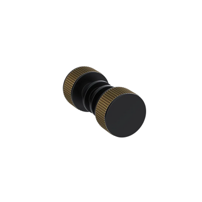 Rubinet Shower Door Knob (set) Matt Black