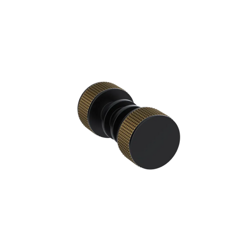 Rubinet Shower Door Knob (set) Matt Black