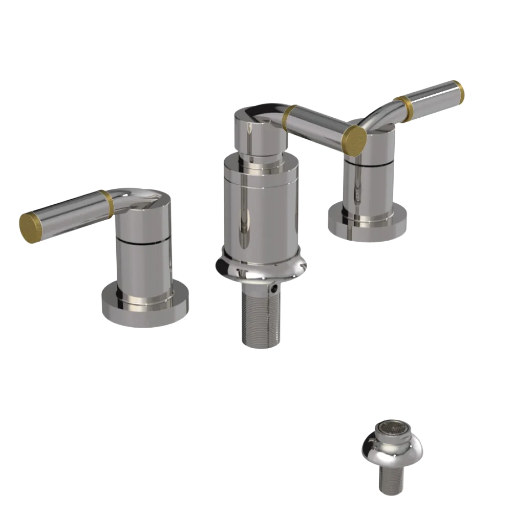 Rubinet Bidet Fitting with Spray, Diverter, and Vacuum Breaker (less drain) Polished Nickel