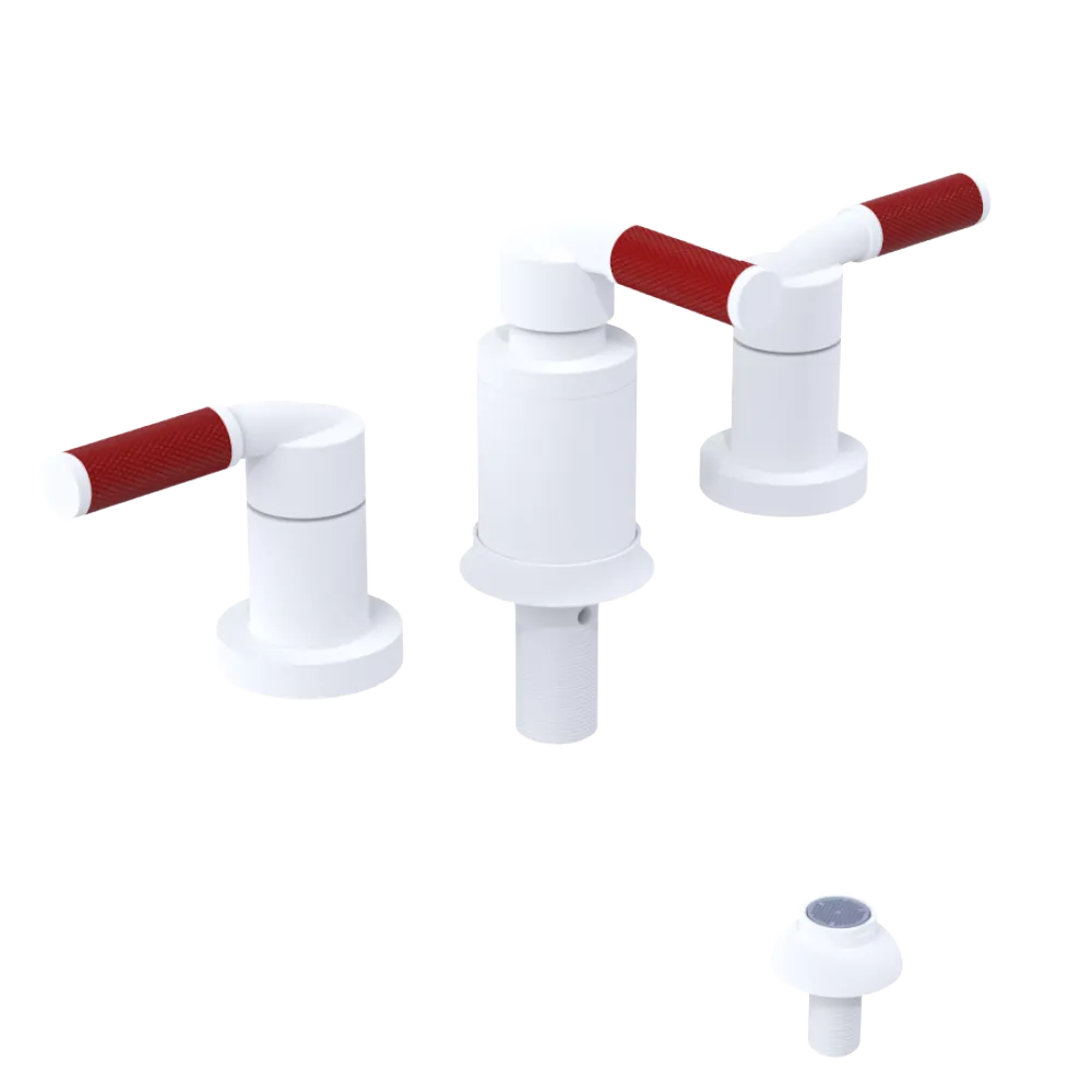 Rubinet Bidet Fitting with Spray, Diverter, and Vacum Breaker (Less Drain) Matt White