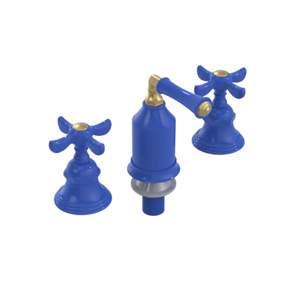 Rubinet Bidet Fitting with Spray, Diverter, and Vacum Breaker (Less Drain) Blu Jean