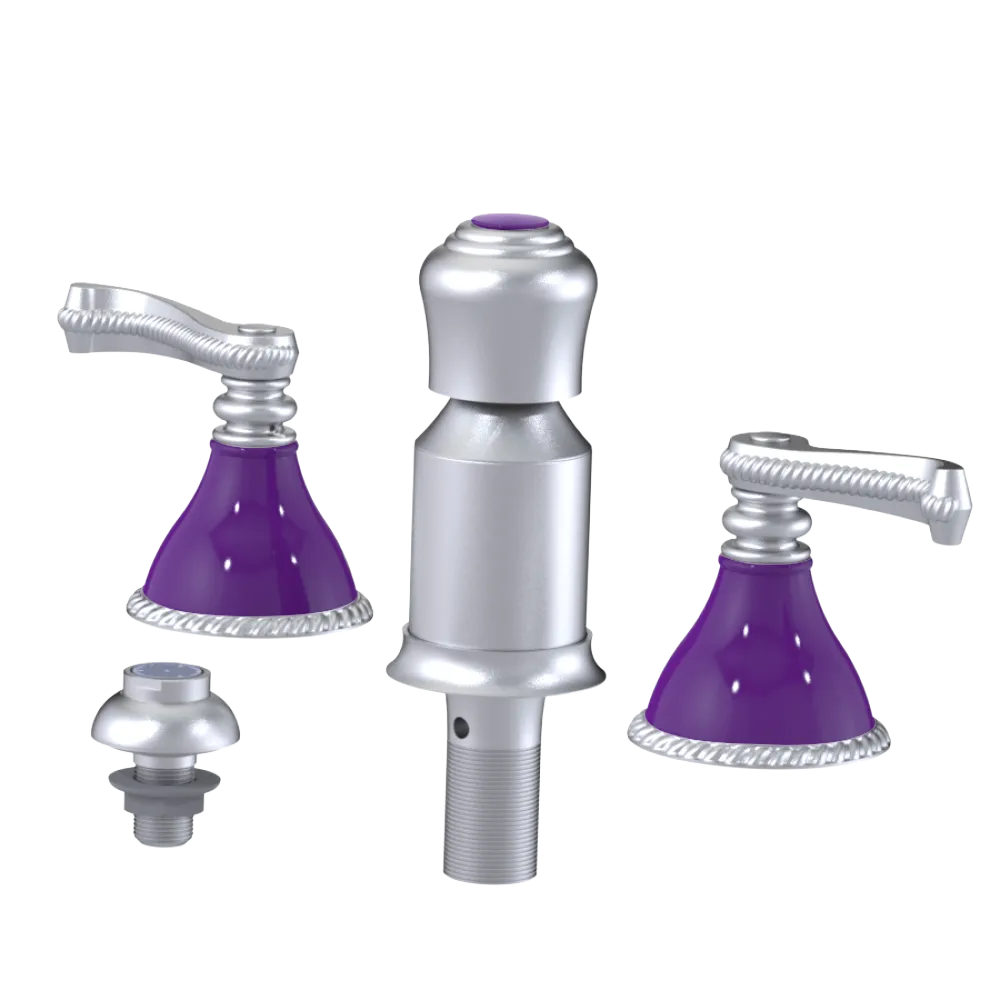 Rubinet Bidet Fitting with Spray, Diverter, and Vacum Breaker (Less Drain) Satin Chrome