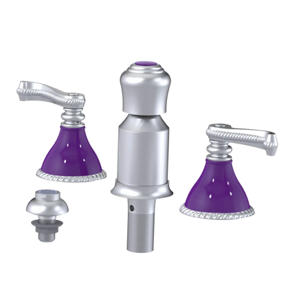Rubinet Bidet Fitting with Spray, Diverter, and Vacum Breaker (Less Drain) Satin Chrome
