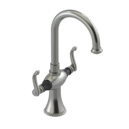 Rubinet Single Hole Dual Handle Lav. Set. (less drain) Satin Nickel