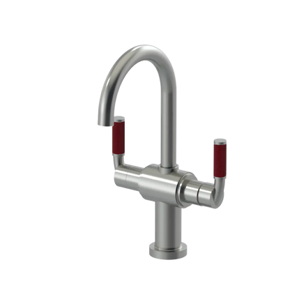 Rubinet Single Hole Dual Handle Lav. Set. (less drain) Satin Nickel