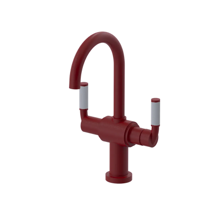 Rubinet Single Hole Dual Handle Lav. Set. (less drain) Maroon