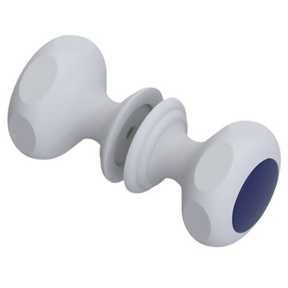 Rubinet Shower Door Knob (set) Matt White