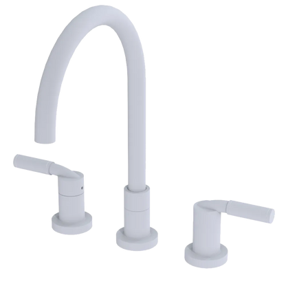 Rubinet Widespread Kitchen Set Matt White