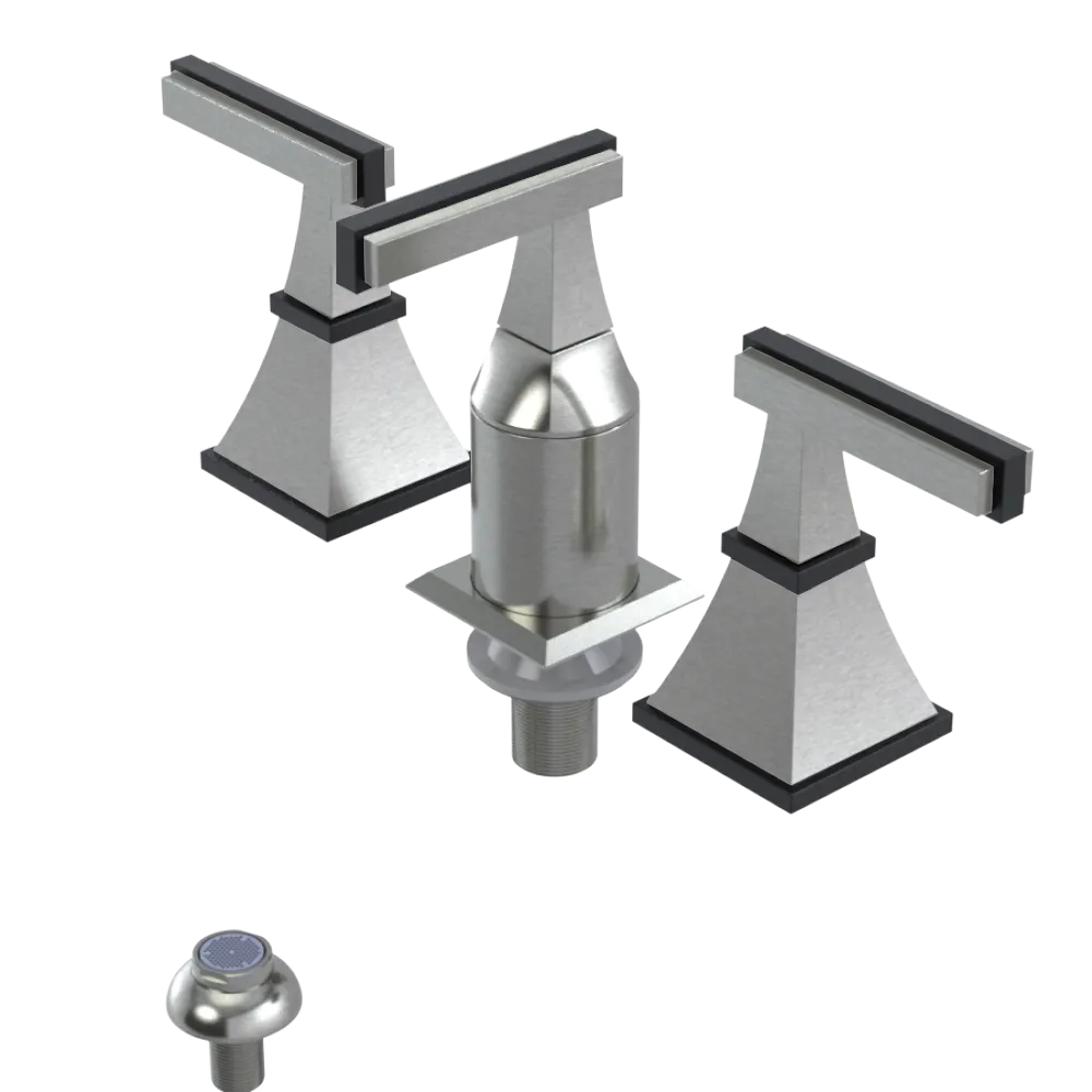 Rubinet Bidet Fitting with Spray, Diverter, and Vacum Breaker (Less Drain) Satin Nickel