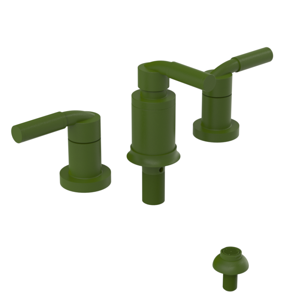 Rubinet Bidet Fitting with Spray, Diverter, and Vacuum Breaker (less drain) Green Envy
