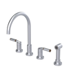 Rubinet Widespread Kitchen Set with Hand Spray Satin Chrome