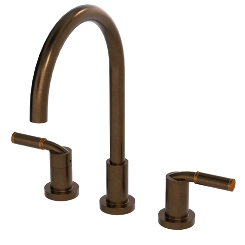 Rubinet Widespread Kitchen Set Tuscan Brass