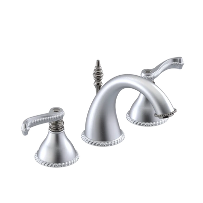 Rubinet Widespread Lav. Set. (less drain) Satin Chrome