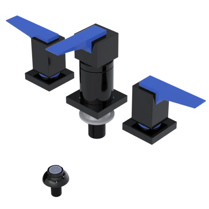 Rubinet Bidet Fitting with Spray, Diverter, and Vacuum Breaker (less drain) Black