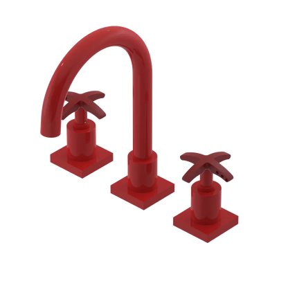 Rubinet Widespread Lav. Set. (less drain) Red