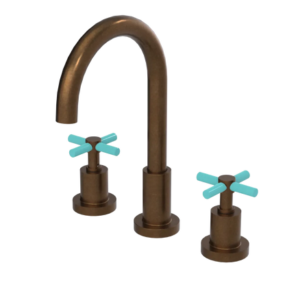 Rubinet Widespread Kitchen Set with LaSalle Spout Tuscan Brass