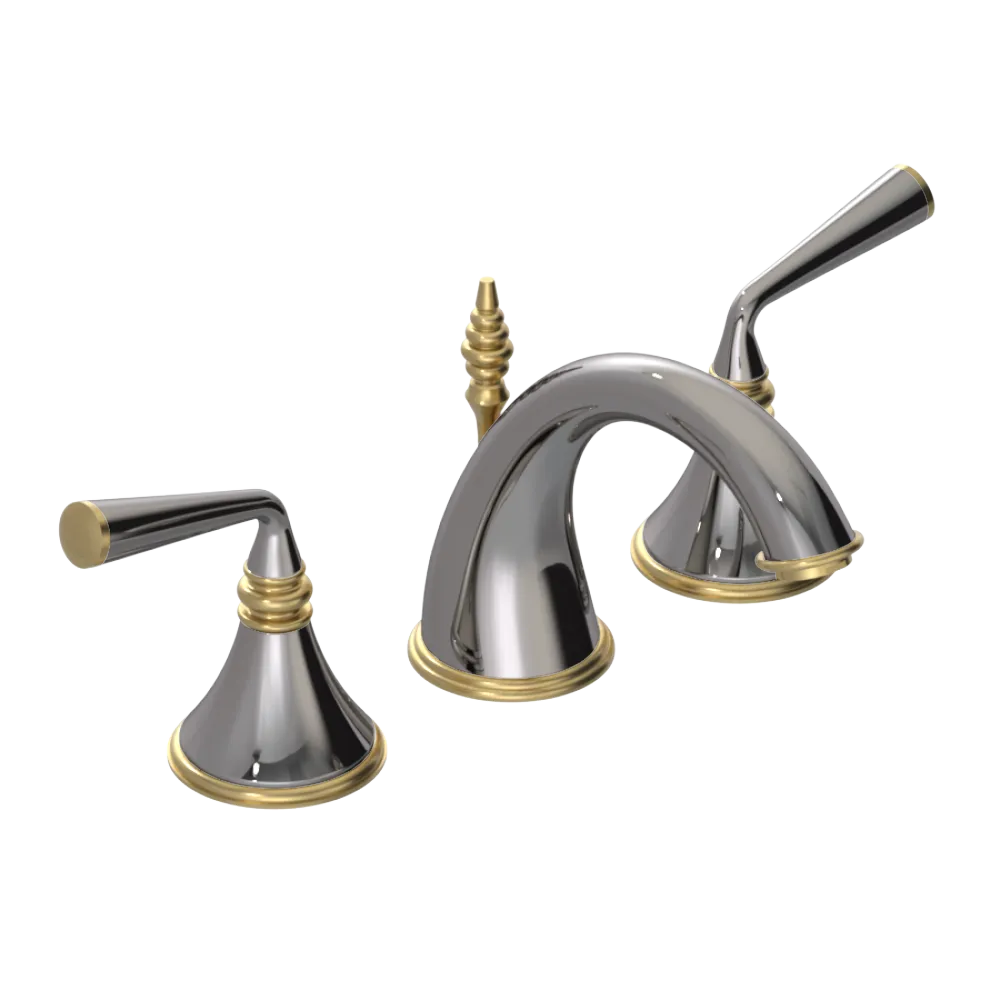 Rubinet Widespread Lav. Set. (less drain) Polished Nickel